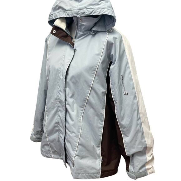 Radiance Free County Womens Large Long Full Zip Hooded Polyester Blend Coat - Picture 1 of 8